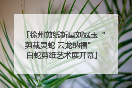 徐州剪纸新星刘冠玉“剪裁灵蛇 云龙纳福” 白蛇剪纸艺术展开幕