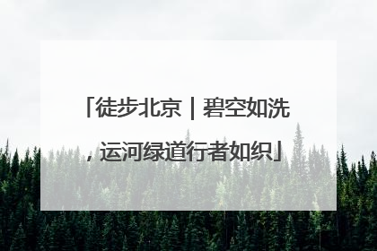徒步北京｜碧空如洗，运河绿道行者如织