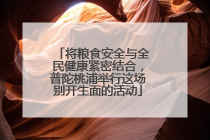 将粮食安全与全民健康紧密结合，普陀桃浦举行这场别开生面的活动
