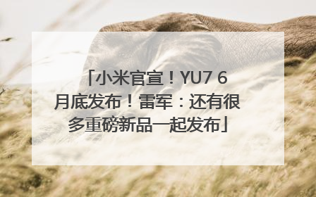 小米官宣！YU7 6月底发布！雷军：还有很多重磅新品一起发布