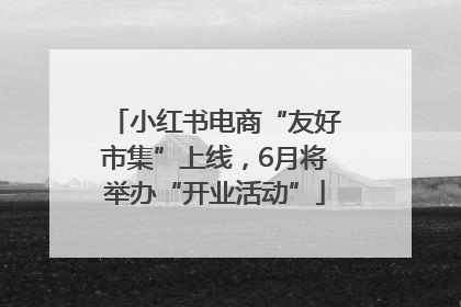 小红书电商“友好市集”上线，6月将举办“开业活动”