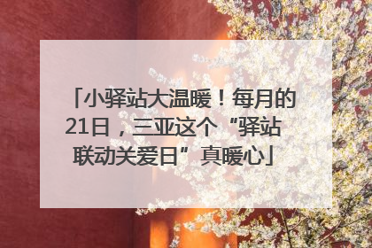 小驿站大温暖！每月的21日，三亚这个“驿站联动关爱日”真暖心