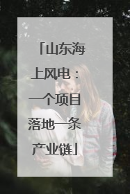 山东海上风电：一个项目落地一条产业链