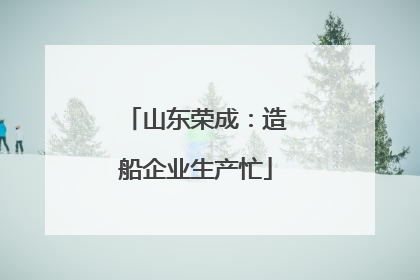 山东荣成：造船企业生产忙