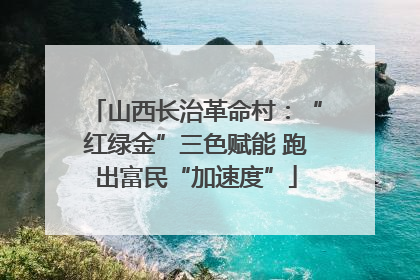 山西长治革命村：“红绿金”三色赋能 跑出富民“加速度”