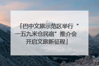 巴中文旅示范区举行“一五九米仓民宿”推介会 开启文旅新征程
