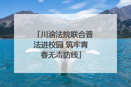 川渝法院联合普法进校园 筑牢青春无毒防线
