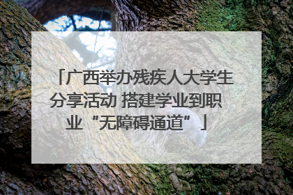 广西举办残疾人大学生分享活动 搭建学业到职业“无障碍通道”