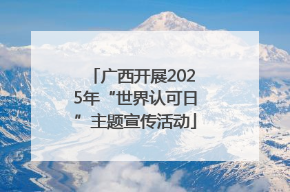 广西开展2025年“世界认可日”主题宣传活动