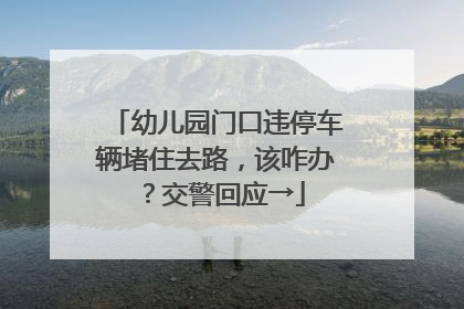 幼儿园门口违停车辆堵住去路，该咋办？交警回应→