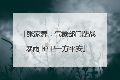 张家界：气象部门鏖战暴雨 护卫一方平安