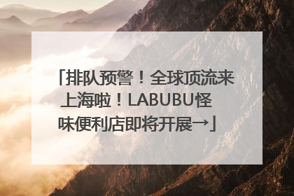 排队预警！全球顶流来上海啦！LABUBU怪味便利店即将开展→