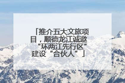推介五大文旅项目，顺德龙江诚邀“环两江先行区”建设“合伙人”