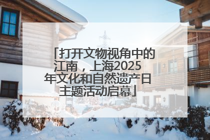 打开文物视角中的江南，上海2025年文化和自然遗产日主题活动启幕