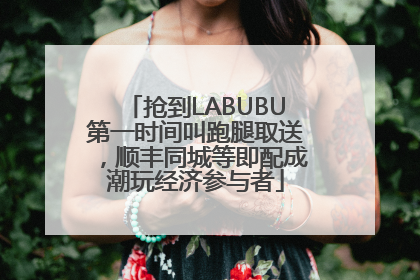 抢到LABUBU第一时间叫跑腿取送，顺丰同城等即配成潮玩经济参与者
