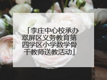 李庄中心校承办翠屏区义务教育第四学区小学数学骨干教师送教活动