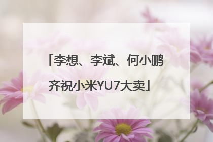 李想、李斌、何小鹏齐祝小米YU7大卖