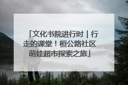 文化书院进行时｜行走的课堂！桓公路社区萌娃超市探索之旅