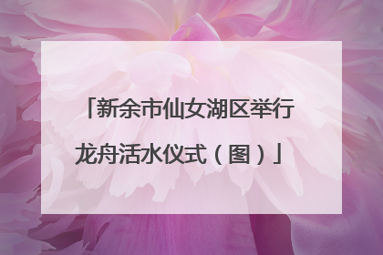 新余市仙女湖区举行龙舟活水仪式（图）