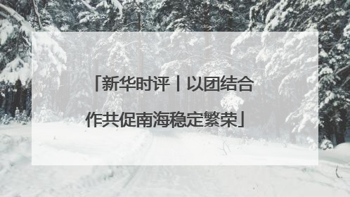 新华时评丨以团结合作共促南海稳定繁荣
