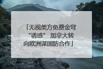 无视美方免费金穹“诱惑” 加拿大转向欧洲谋国防合作