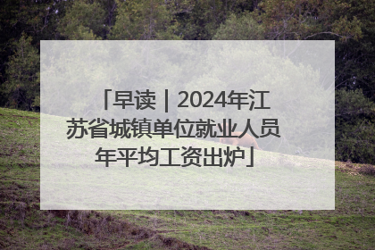早读｜2024年江苏省城镇单位就业人员年平均工资出炉