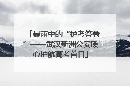 暴雨中的“护考答卷”——武汉新洲公安暖心护航高考首日