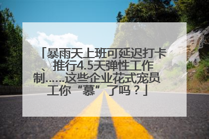 暴雨天上班可延迟打卡、推行4.5天弹性工作制……这些企业花式宠员工你“慕”了吗？