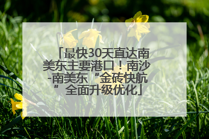 最快30天直达南美东主要港口！南沙-南美东“金砖快航”全面升级优化