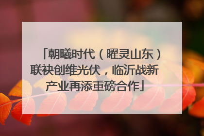 朝曦时代（曜灵山东）联袂创维光伏，临沂战新产业再添重磅合作