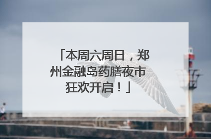 本周六周日，郑州金融岛药膳夜市狂欢开启！