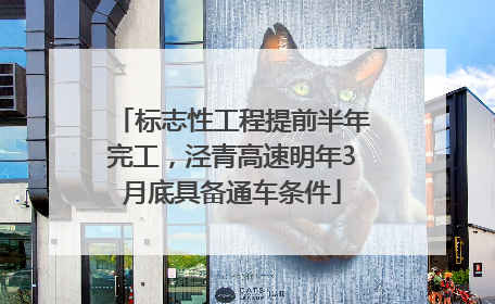 标志性工程提前半年完工，泾青高速明年3月底具备通车条件