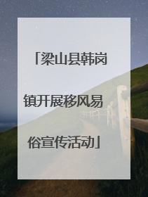 梁山县韩岗镇开展移风易俗宣传活动