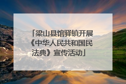 梁山县馆驿镇开展《中华人民共和国民法典》宣传活动