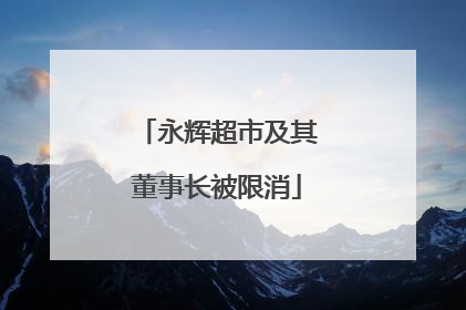 永辉超市及其董事长被限消