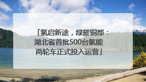 氢启新途，绿耀铜都：湖北省首批500台氢能两轮车正式投入运营