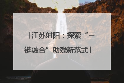 江苏射阳：探索“三链融合”助残新范式