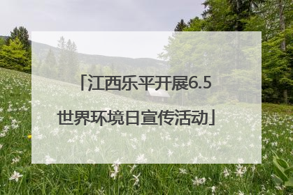 江西乐平开展6.5世界环境日宣传活动