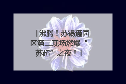 沸腾！苏锡通园区第二现场燃爆“苏超”之夜！