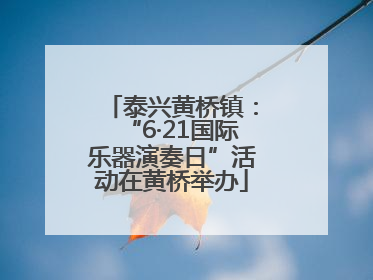 泰兴黄桥镇：“6·21国际乐器演奏日”活动在黄桥举办