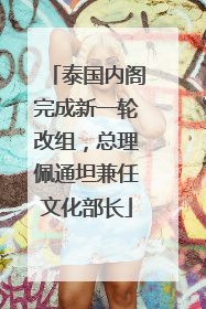 泰国内阁完成新一轮改组，总理佩通坦兼任文化部长