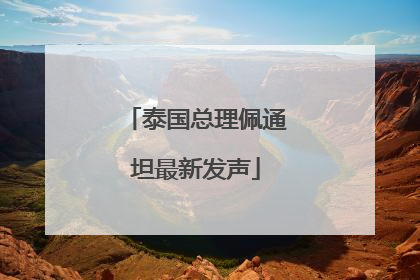 泰国总理佩通坦最新发声