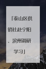 泰山区供销社赴宁阳、滨州调研学习