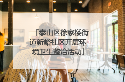 泰山区徐家楼街道新峪社区开展环境卫生整治活动