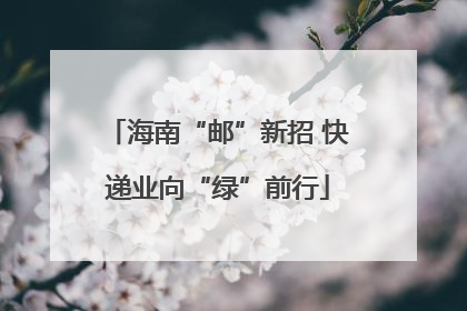 海南“邮”新招 快递业向“绿”前行