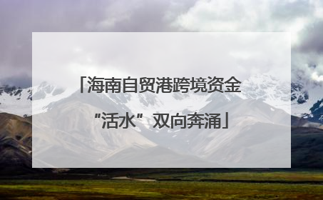 海南自贸港跨境资金“活水”双向奔涌