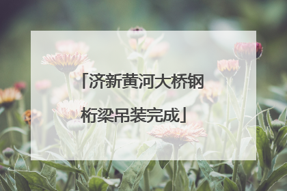 济新黄河大桥钢桁梁吊装完成