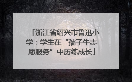 浙江省绍兴市鲁迅小学：学生在“孺子牛志愿服务”中历练成长