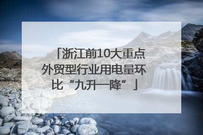 浙江前10大重点外贸型行业用电量环比“九升一降”