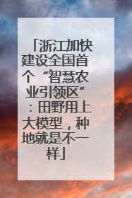 浙江加快建设全国首个“智慧农业引领区”：田野用上大模型，种地就是不一样